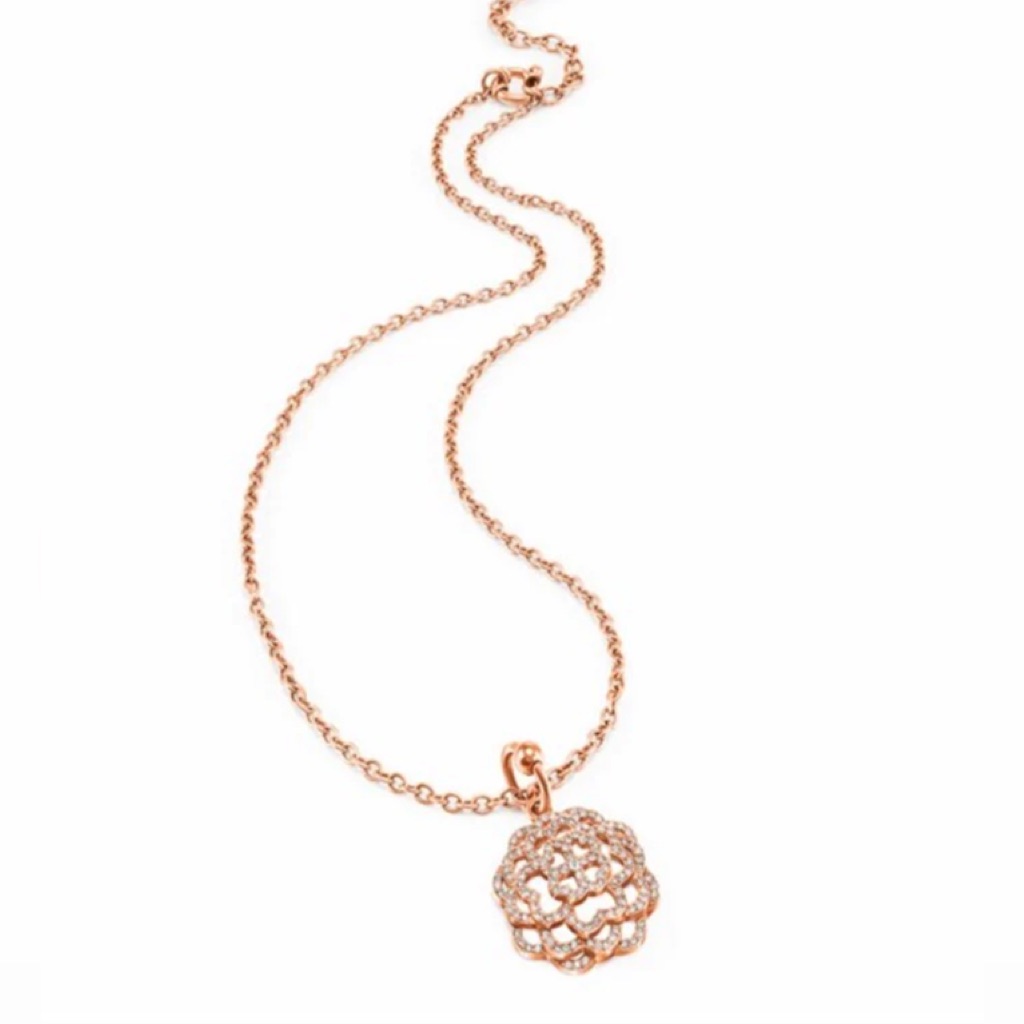 Folli Follie Rose Gold Santorini Flower Necklace. New!